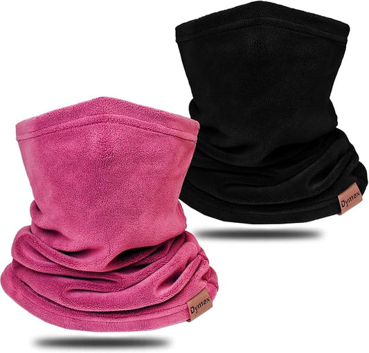Neck Warmer Winter Neck Gaiter Face Mask Balaclavas for Women Men, Soft Fleece Face Cover Mask for Skiing Motorcycle-2 Pack