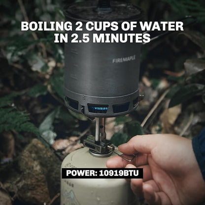 Fire-Maple Backpacking and Camping Stove Series | Outdoor Propane Camp Cooking Gear | Portable Pot/Jet Burner | Ideal for Hiking, Trekking, Fishing, Hunting Trips and Emergency Use (Greenpeak)