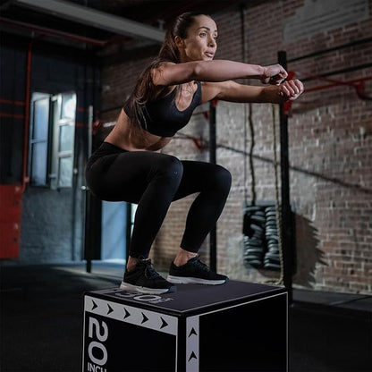 BalanceFrom 3-in-1 Foam Plyometric Jump Box for Home Gym with Multiple Height Options – Versatile Plyo with Non-Slip Surface for Strength, HIIT, Step-Ups, and Agility Training