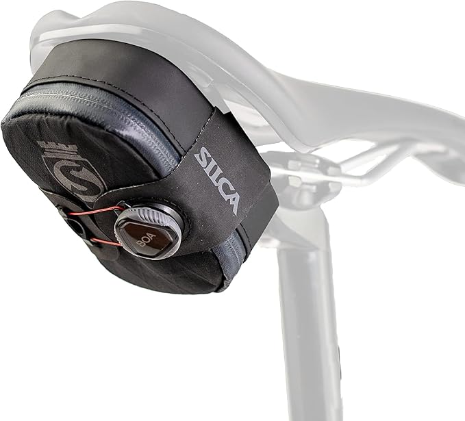 SILCA Mattone Bike Saddle Bag - .5L Capacity - Compact Under Seat Bicycle Bag for Road, Gravel, and Mountain Bikes - Easy to Access, Secure, and Durable - BOA Closure & Waterproof Zipper