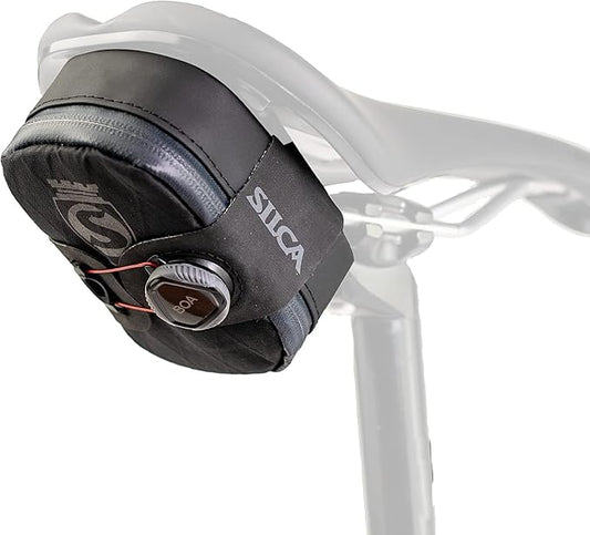 SILCA Mattone Bike Saddle Bag - .5L Capacity - Compact Under Seat Bicycle Bag for Road, Gravel, and Mountain Bikes - Easy to Access, Secure, and Durable - BOA Closure & Waterproof Zipper