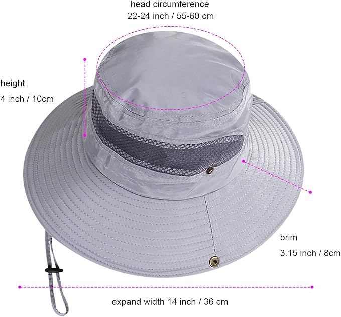 Women Fishing Sun Hat Men Summer UV Protection Bucket Hats Mesh Ventilated Outdoor Hiking Gardening Beach Lawn Hat