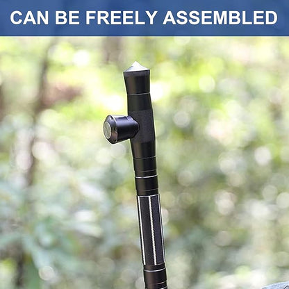 aiGear Tactical Stick Hiking Walking Staff - Trekking Poles Outdoor Tactical Staff Adjustable Hiking Stick for Survival Camping Hiking