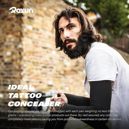 Arm Sleeves, Cooling UV Sun Protection Sports Compression for Men/Women