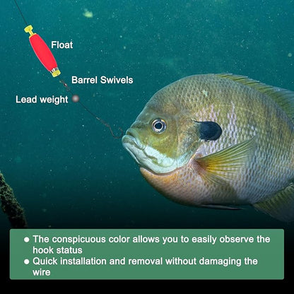 Fishing Bobbers Floats, EVA Foam Weighted Bobbers for Crappie/Bluegill/Trout Bass/Catfish, Clip-on Floats Slip Corks