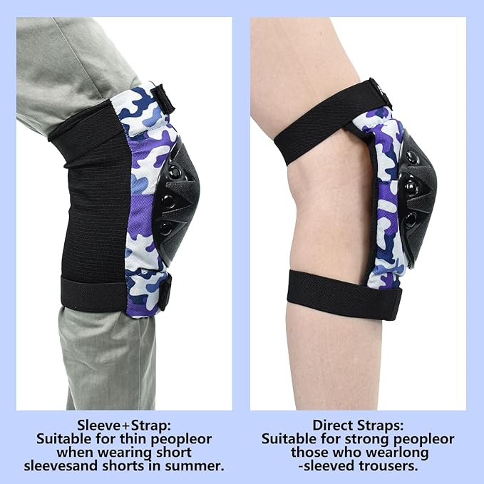 Adult/Youth/Kids Knee Pads and Elbow Pads Set Skateboard Protective Gear, 6 in 1 Knee Guards Kids Wrist Guards for Roller Skating Skateboarding Biking