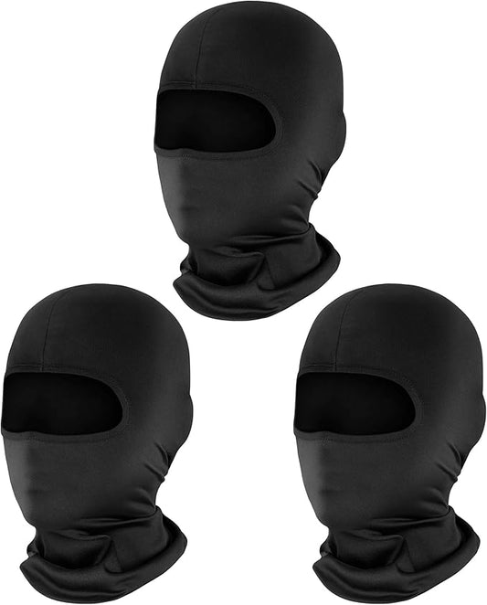 Pukavt 2 Pack 3 Hole Winter Knitted Mask, Full Face Cover Ski Mask Warm Balaclava for Skiing, Motorcycle, Snowboard
