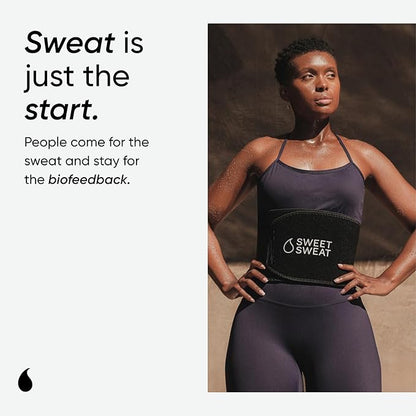 Sports Research Sweet Sweat Waist Trimmer (Core Series) - Premium Sweat Enhancing Fitness Band for Women & Men
