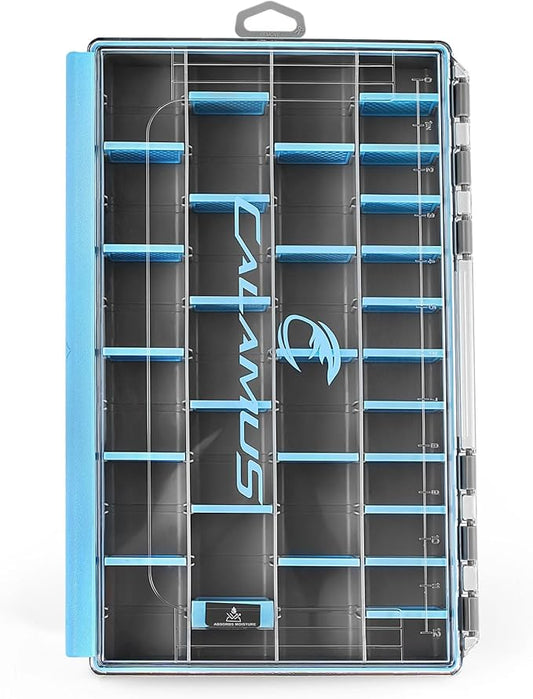 Calamus DryVault Waterproof Tackle Box, Sturdy 3700 Tackle Trays, Fishing Tackle Box Organizer With Removable Dividers, Lure Box and Terminal Tackle Storage