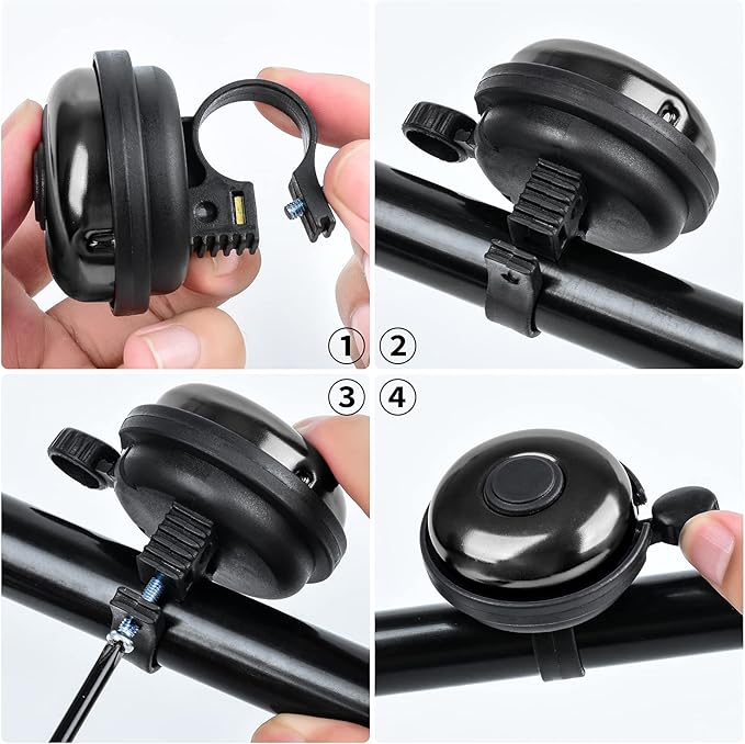 Classic Bike Bell, Aluminum Bicycle Bell, Loud Crisp Clear Sound Bicycle Bike Bell for Adults Kids