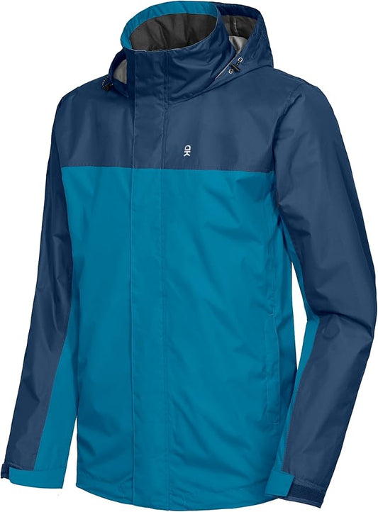 Little Donkey Andy Men's Waterproof Rain Jacket Outdoor Lightweight Rain Shell Coat for Hiking,Golf,Travel