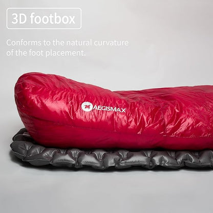 Ultra Dry Down Sleeping Bag - 10D 800FP, Thicken Winter, Ultralight Camping & Hiking, Backpacking Outdoor (Future II Lengthen)