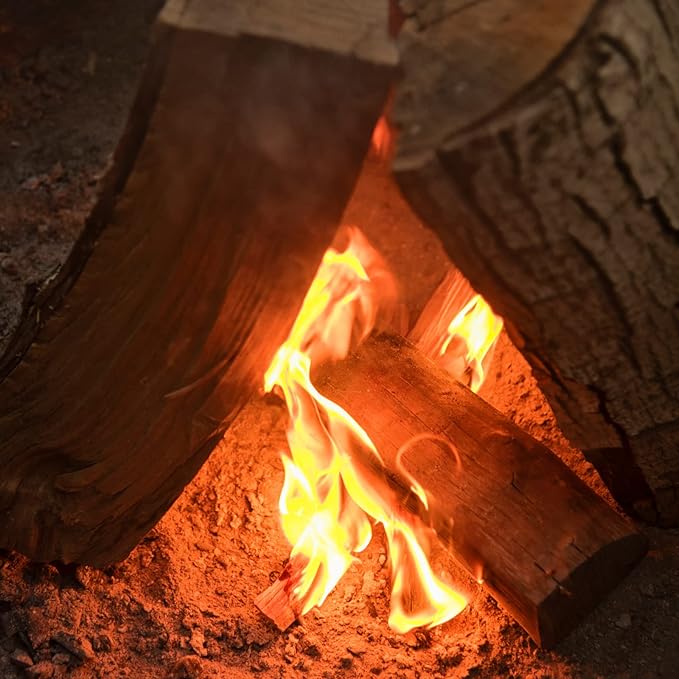 8lb Burlap Bag of Fatwood Fire Starter Sticks - Gift Set of Fatwood Sticks - Comes in a Stylish Jute Bag - Easy & Safe Way to Start a Fire with Just 2 Pieces - 8 Pound Sack by Billy Buckskin