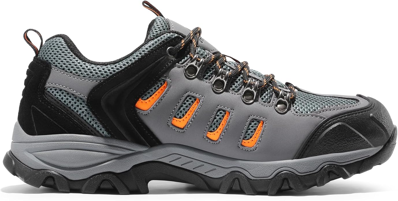 NORTIV 8 Men's Waterproof Hiking Shoes Leather Low-Top Hiking Shoes for Outdoor Trailing Trekking Camping Walking Quest