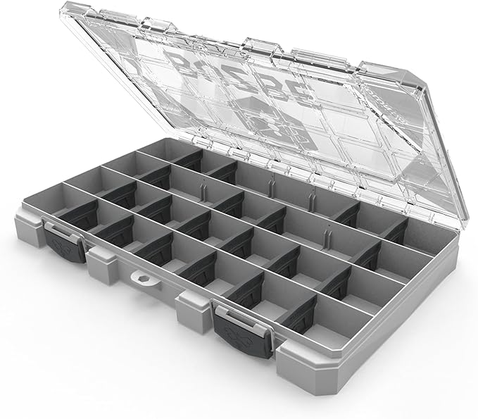 Buzbe Basic 28T Thin Utility Box – Durable, Waterproof Storage for Fishing & DIY Essentials