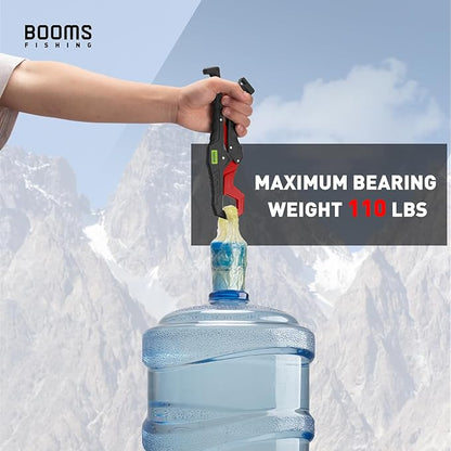 Booms Fishing G05 Lip Gripper Saltwater, 9.4" Plastic Catfish Grippers Pliers, Grabber Tool With Lanyard, Grips for Kayak Fishing Accessories, Great Holder for Caught Fish