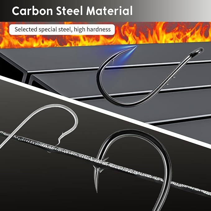 Octopus Baitholder Fishing Hooks, 50/100pcs Sharp Barbed High Carbon Steel Offset Circle Hooks for Freshwater Saltwater