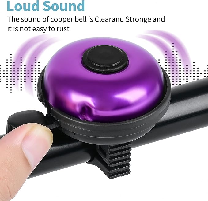 Classic Bike Bell, Aluminum Bicycle Bell, Loud Crisp Clear Sound Bicycle Bike Bell for Adults Kids