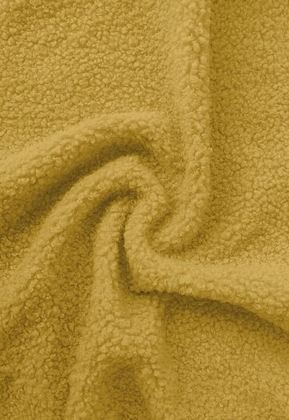 MIROL Women's Fall Trendy Fleece Jacket Faux Sherpa Fuzzy Casual Long Sleeve Zip Up Loose Fit Bomber Winter Coat