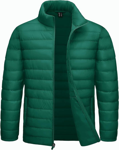 TACVASEN Men's Lightweight Puffer Jacket Winter Quilted Puffy Jackets Warm Water-Resistant Windproof Insulated Coats