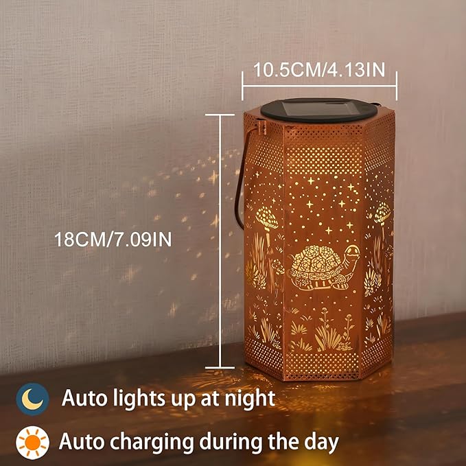 Halloween Decorations Outdoor Gifts for Women Garden Decor Solar Lights Outdoor Turtles, Solar Lantern Outdoor Waterproof Outdoor Decoration for Outside, Yard, Lawn