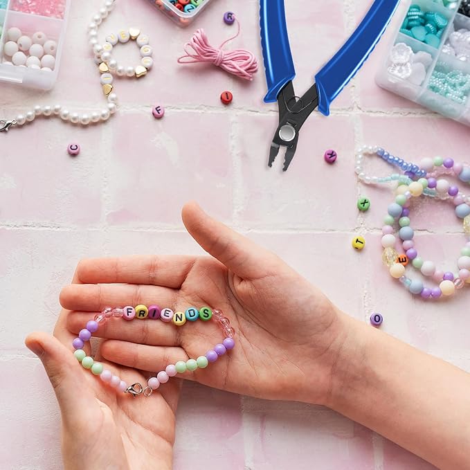 Bead Crimper for Jewelry Making Bead Crimper Tool Beads Crimping Pliers Jewelry Making Tools Mini Fine Pliers for Beads DIY Craft