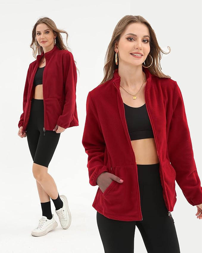 Argstar Women's Fleece Jacket with 6 Pockets (XS-2XL)