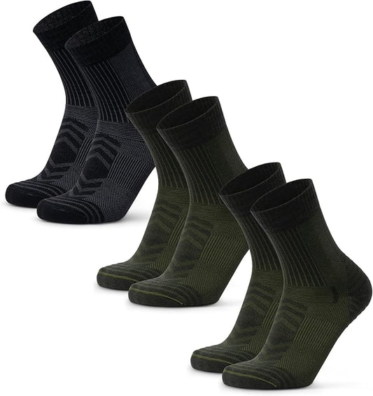 DANISH ENDURANCE Hiking Socks, Lightweight, Merino Wool Socks for Men & Women, Moisture Wicking & Thermal, 1 or 5 Pack