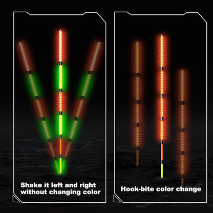 Fishing Bobbers, Light up Bobbers Night Fishing, Fishing Floats, Glow in The Dark Bobbers, Slip Bobbers for Fishing, Day or Night Fishing Gear, Deep Stillwater(3-6 Meters)