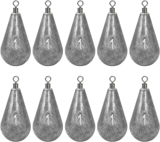 BLUEWING Casting Swivel Bell Sinkers Fishing Weights 1/2oz-8oz Drop Shot Dipsey Lead Saltwater