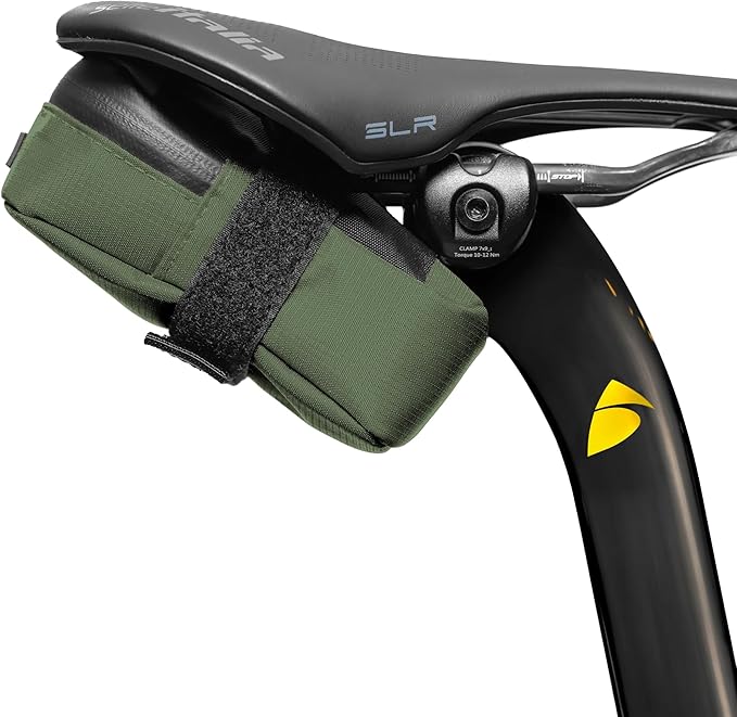 ALMSTHRE Signature Bike Saddle Bag – Hunter Green | 0.5L Bike Seat Bag (3" x 5.25" x 2") | Water-Resistant Ripstop, Waterproof Zipper, Internal Pocket | Durable Under Seat Storage