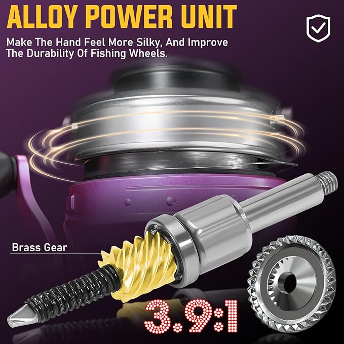 Sougayilang Spincast Reel and Fishing Rod Combo, 5-Foot 9-Inch Durable Carbon Rod, Quickset Anti-Reverse Fishing Reel with Mono Line