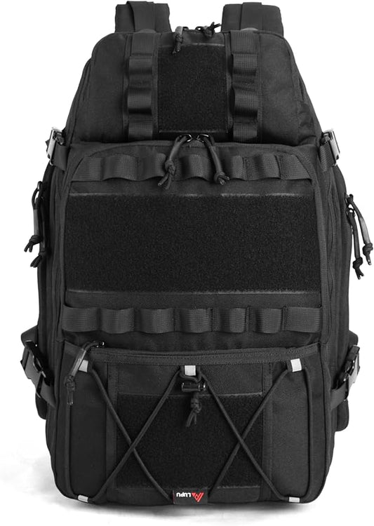 Tactical Backpack 45L Military Molle Pack, 900D Waterproof Assault Rucksack, Large Capacity Outdoor Hiking Camping Trekking Bag for Travel, Hunting, Survival, and Adventure