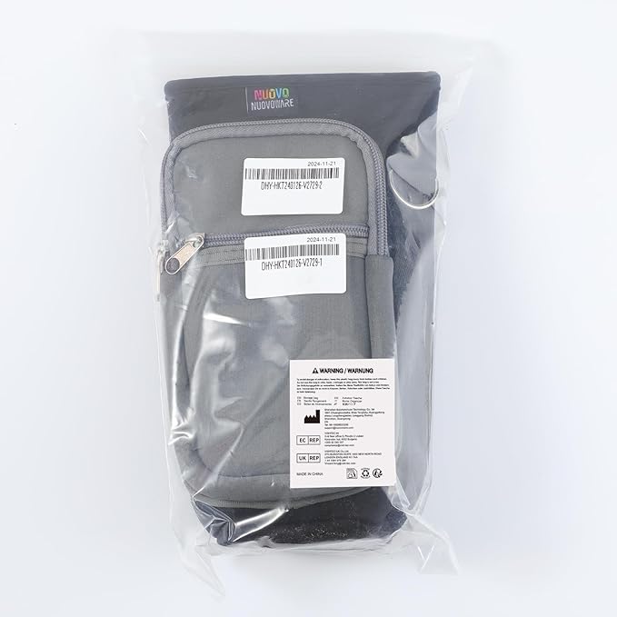 Nuovoware Water Bottle Carrier Bag,25oz/40oz/64oz Bottle Pouch Holder,Adjustable Shoulder Hand Strap 2 Pocket Sling Neoprene Sleeve Sports Accessories for Hiking Travelling Camping