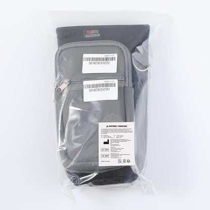 Nuovoware Water Bottle Carrier Bag,25oz/40oz/64oz Bottle Pouch Holder,Adjustable Shoulder Hand Strap 2 Pocket Sling Neoprene Sleeve Sports Accessories for Hiking Travelling Camping