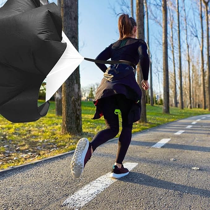 Pro Speed & Agility Training Set—Includes 12 Rung 20ft Adjustable Agility Ladder with Carrying Bag, 12 Disc Cones, 4 Steel Stakes, 1 Resistance Parachute, Use Equipment to Improve Footwork Any Sport