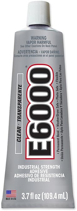 E6000 3.7 Ounce (109.4mL) Tube Industrial Strength Adhesive for Crafting, 10 Snip Tip Applicator Tips and Pixiss Art Dotting Stylus Pens 5 pcs Set