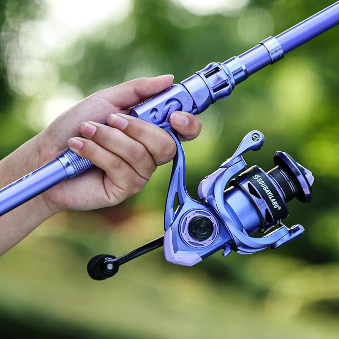 Sougayilang Portable Telescopic Fishing Rod with Carbon Fiber Material and Precision Carved Reel Seat - Suitable for Saltwater and Freshwater Fishing