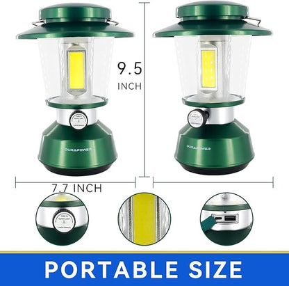 Durapower Rechargeable Camping Lantern,2800 Lumen Super Bright LED Camping Lantern, 5400 mAh Power Bank, IP44 Waterproof, 20 Hours, Portable Lantern for Hurricane, Power Outages