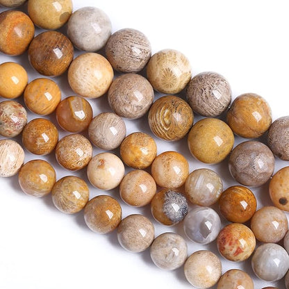 6MM 57PCS Natural Stone Coral Jade Chrysanthemum Beads for Jewelry Making DIY Bracelet