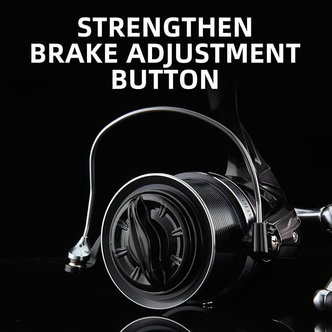 HAUT TON 8000/10000/12000 Big Game Surf Spinning Fishing Reel,20KG Drag Power. Backlash-Free Bearings,Metal Reel Seat,Zinc Alloy Gear for Saltwater Inshore and Offshore Fishing