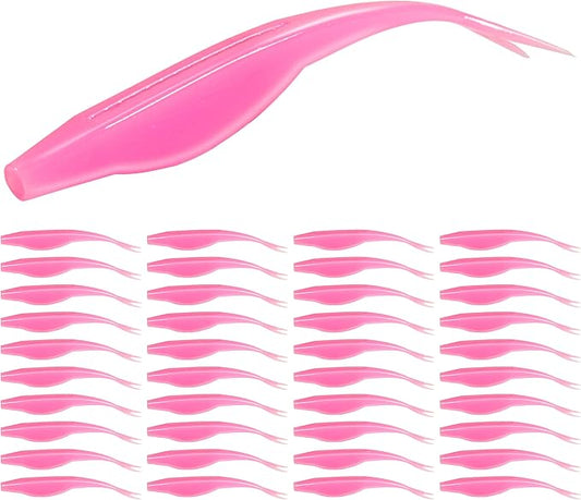 Forked Tail Soft Baits- Realistic Jerk Bait & Fluke Action Soft Lures for Bass, Trout & Crappie - Versatile Freshwater & Saltwater Fishing Bait (2.75"-5")