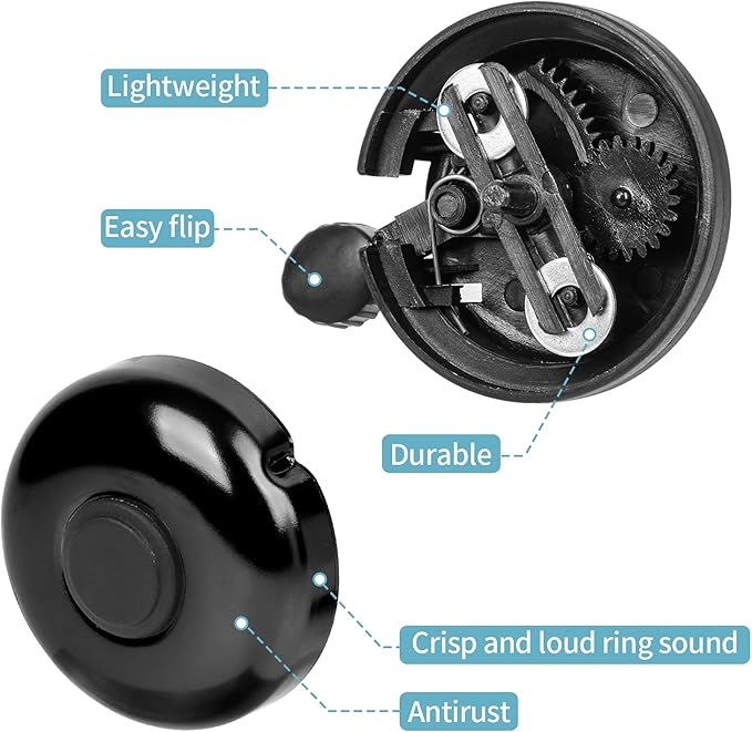 Classic Bike Bell, Aluminum Bicycle Bell, Loud Crisp Clear Sound Bicycle Bike Bell for Adults Kids