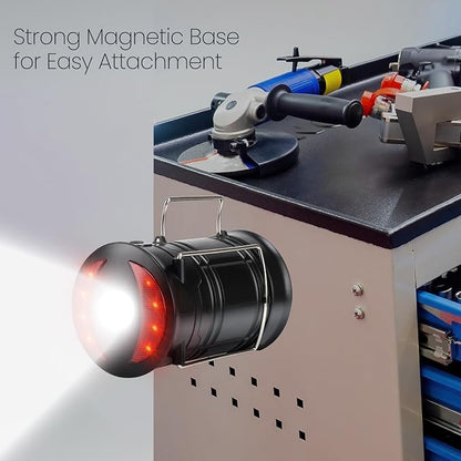 Lichamp 2 Pack Camping Lanterns Rechargeable and Battery Powered, Dual Power Source and 4 Mode Lantern Flashlight COB Camp Light for Power Outages, Camping Supplies and Home Hurricane Supplies, E2BK