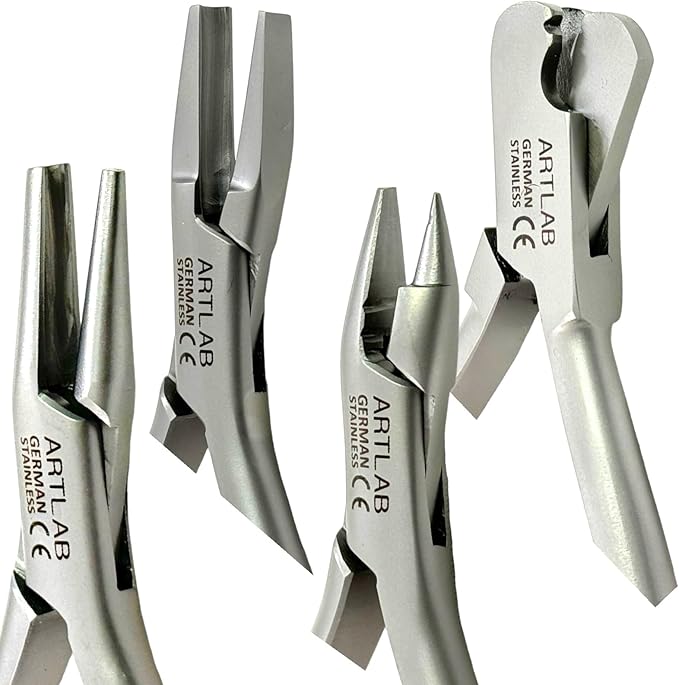 Metal Forming Kit of 4 Pliers | Wire Bending, for Forming Loops, Curves, Rings, Angles, and More. Hobby Wires, Jewelry Wire Bending Tools | Made of German Stainless Steel