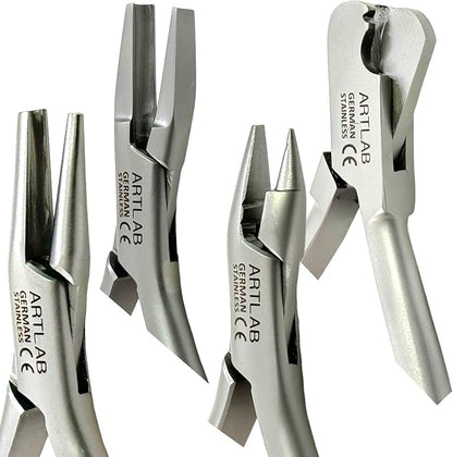 Metal Forming Kit of 4 Pliers | Wire Bending, for Forming Loops, Curves, Rings, Angles, and More. Hobby Wires, Jewelry Wire Bending Tools | Made of German Stainless Steel