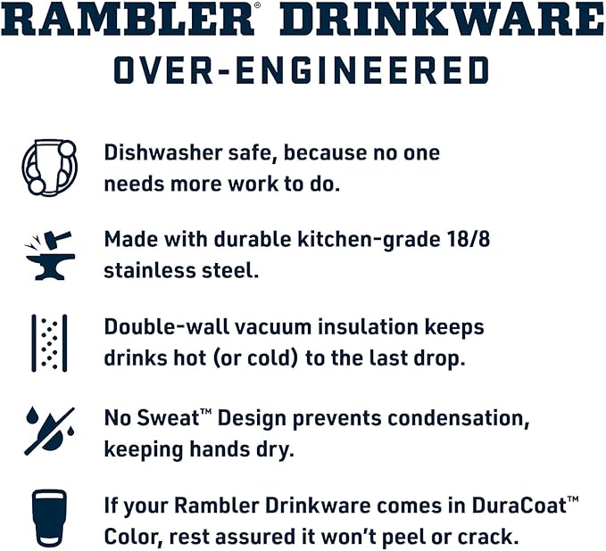 YETI Rambler 25 oz Tumbler with Handle and Straw Lid, Travel Mug Water Tumbler, Vacuum Insulated Cup with Handle, Stainless Steel, Papaya