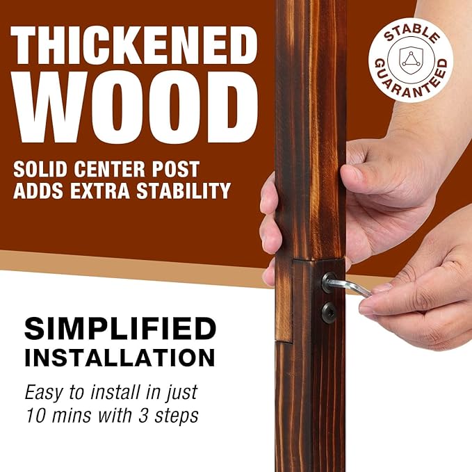 Ghosthorn Fishing Rod Holders for Garage 360 Degree Rotating Fishing Pole Rack, Floor Stand Holds up to 16 Rods Wood Fishing Gear Equipment Storage Organizer, Fishing Gifts for Men Women