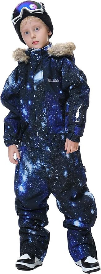 Kids Girls Boys Waterproof Colorful One Piece Snowsuits Coveralls Ski Suits Jackets Winter Jumpsuits