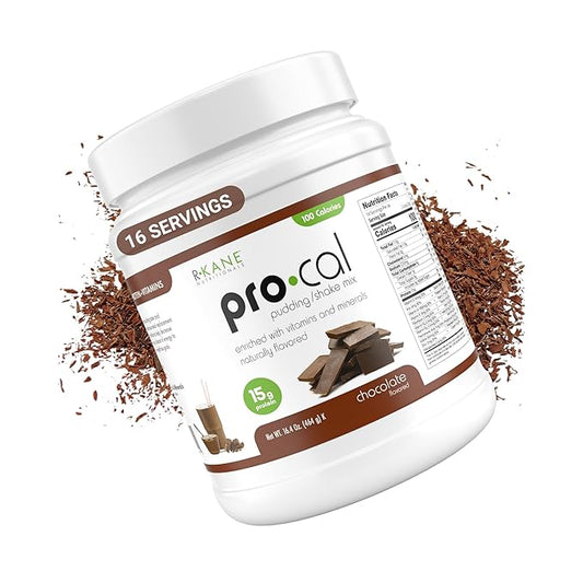 Pro-Cal Chocolate Meal Replacement Powder - High Protein, Low Calorie Shake & Pudding Mix - Low-Carb, Gluten Free - Breakfast Boost - Delicious & Easy to Prepare - 16 Servings, 16.4oz